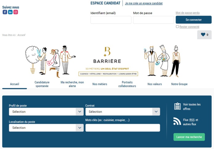 Le groupe Barrière recrute 1300 saisonniers. L’ensemble des activités du Groupe est concerné par cette campagne de recrutement : hôtellerie, restauration, casinos, loisirs et bien-être. - DR