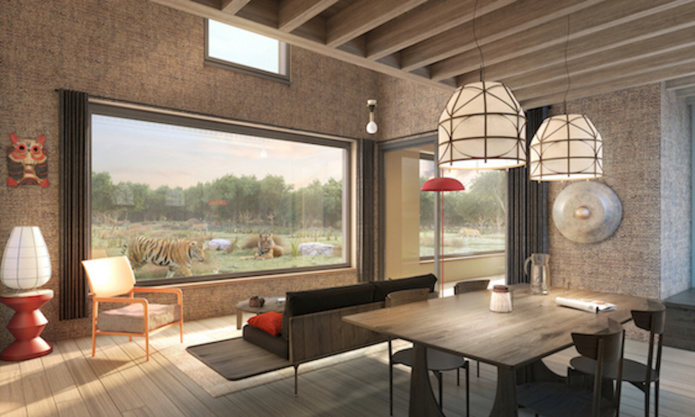 Nouveaux lodges donnant sur l'enclos des tigres, dès cet été (© Planète Sauvage) Nouveaux lodges donnant sur l'enclos des tigres, dès cet été (© Planète Sauvage)