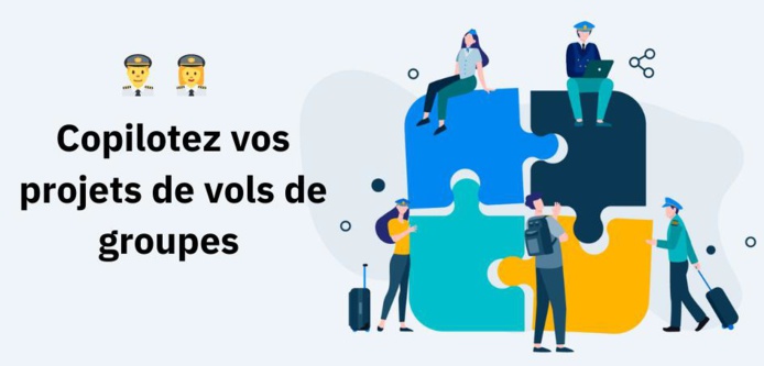 L'utilisateur de Find & Fly, la solution de Pro Sky peut inviter jusqu'à 10 personnes pour gérer le projet de vols de groupes - DR