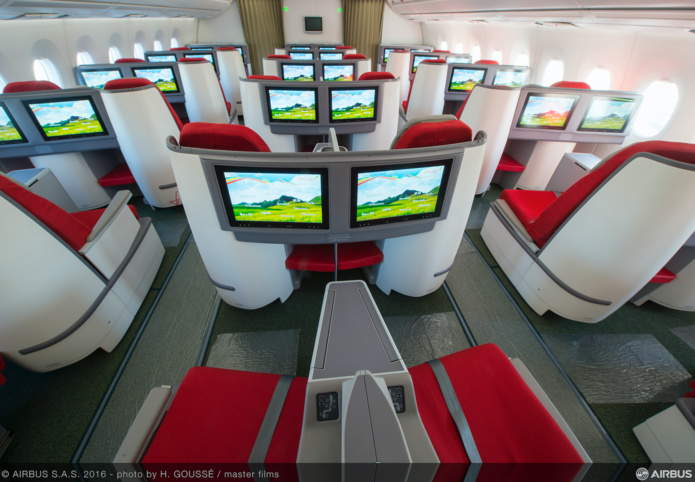 J'ai testé pour vous la classe affaires "Cloud Nine" de l'A350 d'Ethiopian Airlines et ses 30 sièges © Airbus
