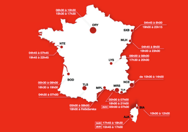 CGT Air France appelle à la grève dans 13 aéroports le 24 janvier 2014