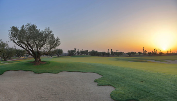 Le golf 18 trous de l'hôtel Royal Palm de Marrakech donne sur les montagnes de l'Atlas. DR