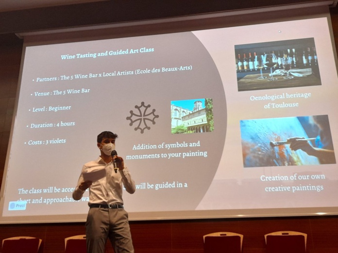 Les étudiants ont fait le pitch de leur projet (©TBS) Les étudiants ont fait le pitch de leur projet (©TBS)