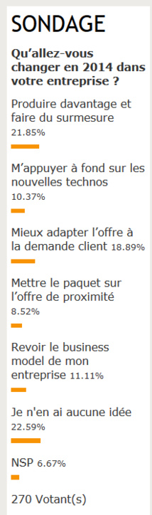 Projets 2014 : les pros partagés entre changement et... immobilisme ! Projets 2014 : les pros partagés entre changement et... immobilisme !