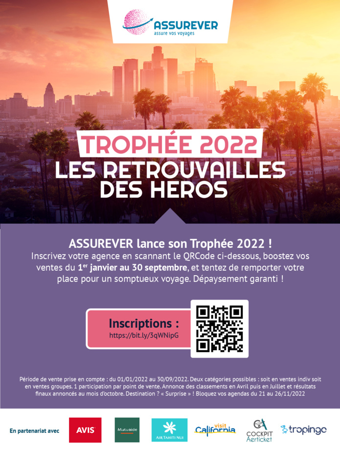 Avec ses partenaires AIR TAHITI NUI, ASSUREVER IARD, AVIS, COCKPIT AERTICKET, MNO, MUTUAIDE, TROPINGO, et VISIT CALIFORNIA, ASSUREVER lance donc son 8ème TROPHEE « Les Retrouvailles des héros »