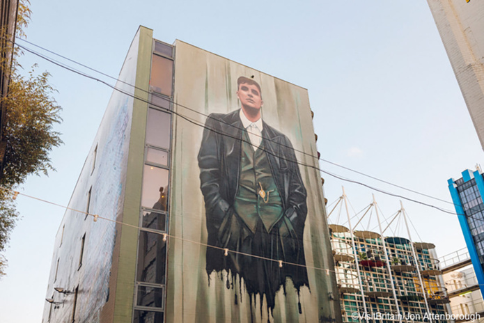 Street art Peaky Blinders à Birmingham © VisitBritain/Jon Attenborough