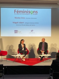 Magali Jobert, Directrice Générale de l'AFMAé et Nicolas Gros, Directeur d'Air Emploi Magali Jobert, Directrice Générale de l'AFMAé et Nicolas Gros, Directeur d'Air Emploi