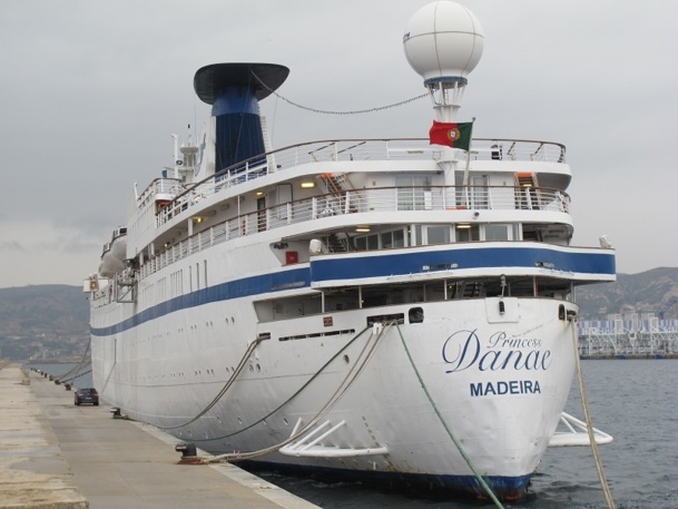 Parmi les clients de NDS Voyages, certains devaient partir sur le Princess Danaé. Après une période d'immobilisation à Marseille, le navire a été racheté par Portuscale Cruises mais n'a pas encore pu reprendre la mer - Photo P.C.