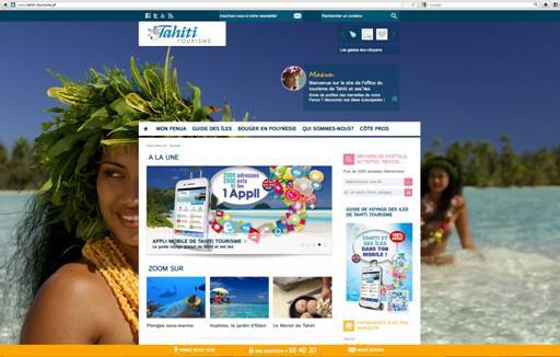 Le nouveau site Internet du GIE Tahiti Tourisme est tourné vers ses visiteurs - Capture d'écran