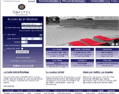 Sofitel.com a mis en place une nouvelle page d’accueil