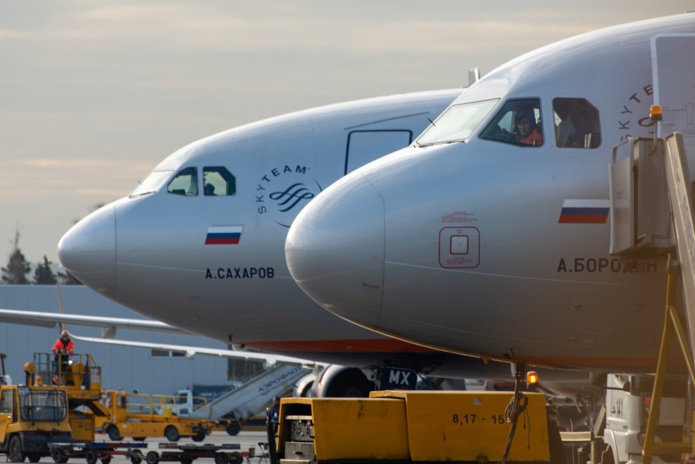 Parmi les 1600 appareils utilisés dans le pays 900 sont loués à des sociétés occidentales. Les 5 plus gros transporteurs : Aeroflot, S7 Airlines, Ural Airlines, Rossiya et Nordwind Airlines utilisent à eux seuls plus de 400 appareils occidentaux - DepositPhotos.com Auteur qwer230586@yandex.ru