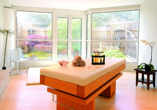 Cabine réservée aux massages ayurveda - Photo L. Galaska Cabine réservée aux massages ayurveda - Photo L. Galaska