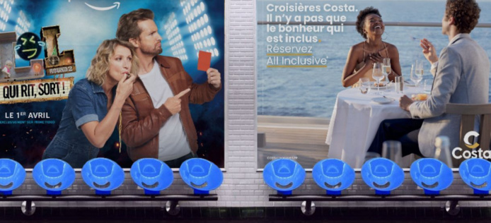 Une campagne d’affichage mettant en avant Philippe Lacheau et Alexandra Lamy « sanctionnant » Costa Croisières couvre les murs du métro parisien - @CBnews Une campagne d’affichage mettant en avant Philippe Lacheau et Alexandra Lamy « sanctionnant » Costa Croisières couvre les murs du métro parisien - @CBnews