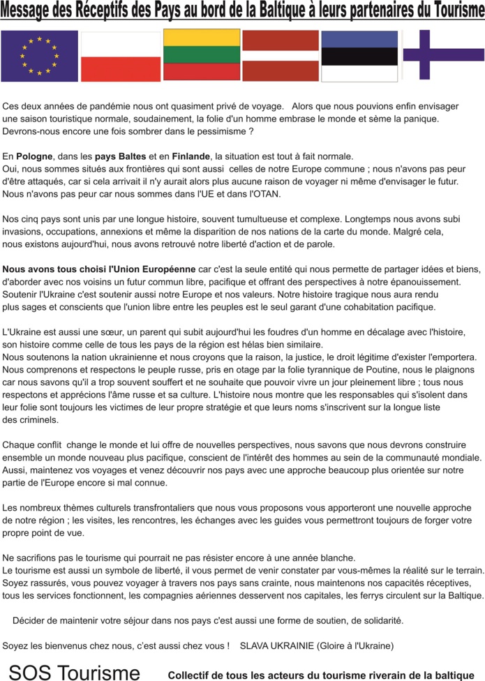 Tourisme Europe de l'Est : les pays frontaliers de l'Ukraine face à une vague d’annulations Tourisme Europe de l'Est : les pays frontaliers de l'Ukraine face à une vague d’annulations