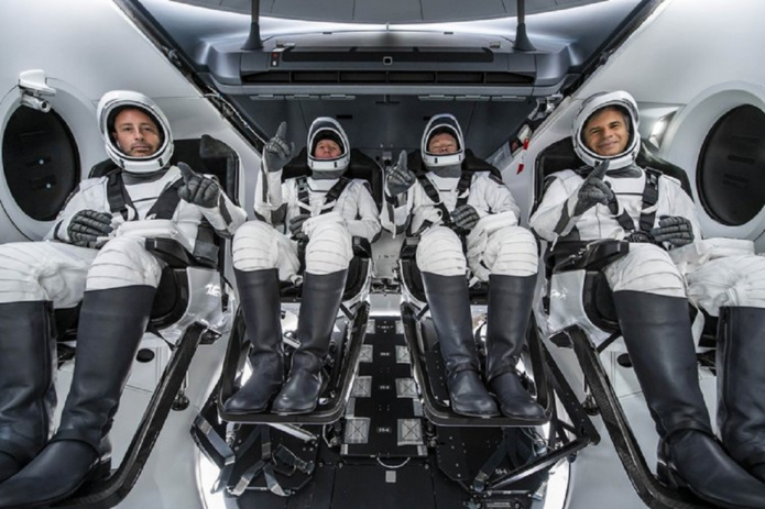 L’équipage de la mission AX-1 à bord de Space X – Crédit : Axiom Space