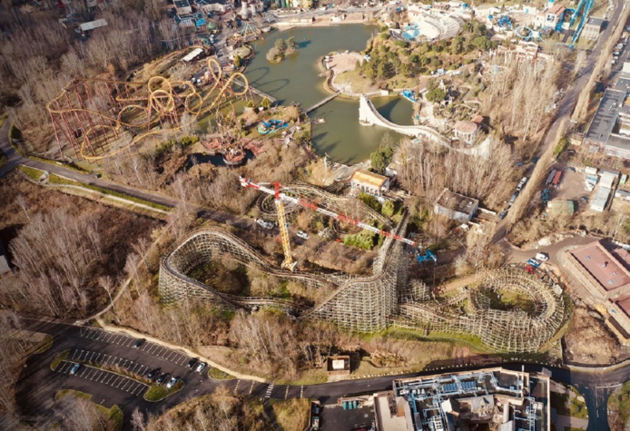 La nouvelle attraction du Parc Astérix, "Tonnerre 2 Zeus", en plein travaux - @Parc Astérix