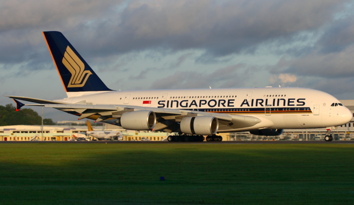 L'un des 12 A380 que Singapore Airlines a gardé et refait voler vers l'Europe © SIA