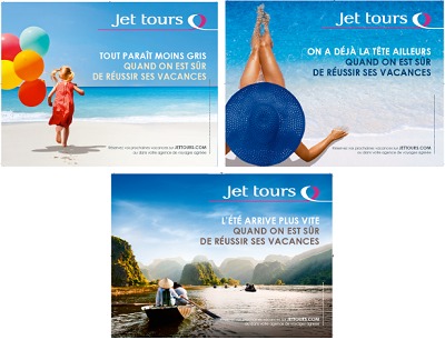 Sur ses 3 nouveaux visuels, Jet tours met en scène l'impatience des Français à partir en vacances - DR
