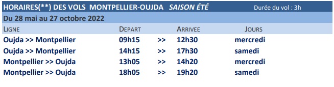 TUI fly reliera Montpellier à Oujda au Maroc
