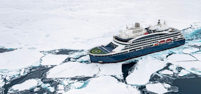 Pour sa troisième saison en Antarctique avec Le Commandant Charcot, la compagnie proposera 5 départs d’exploration et 3 itinéraires, dont 2 inédits - DR : Ponant