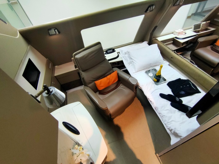 Les fameuses Suites première classe des A380 de Singapore Airlines © PG TM Les fameuses Suites première classe des A380 de Singapore Airlines © PG TM