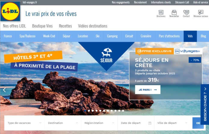 Lidl Voyages : les destinations plébiscitées pour l'été sont l'Espagne, la Grèce et la Tunisie - DR Lidl Voyages : les destinations plébiscitées pour l'été sont l'Espagne, la Grèce et la Tunisie - DR