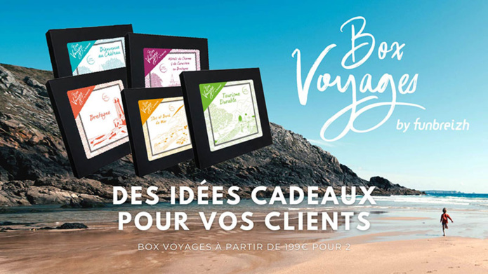 Découvrez nos Box Voyages pour vos clients © Funbreizh Découvrez nos Box Voyages pour vos clients © Funbreizh