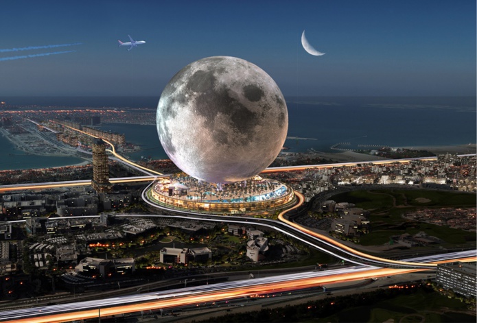 Le projet Moon de Las Vegas prévoit notamment une surface lunaire et une authentique colonie lunaire en activité - DR : Moon World Resorts