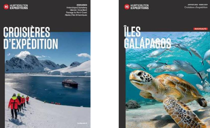 Les brochures "Croisières d'Expéditions" et "Iles Galapagos" 2023/2024 sont désormais disponibles - @Hurtigruten