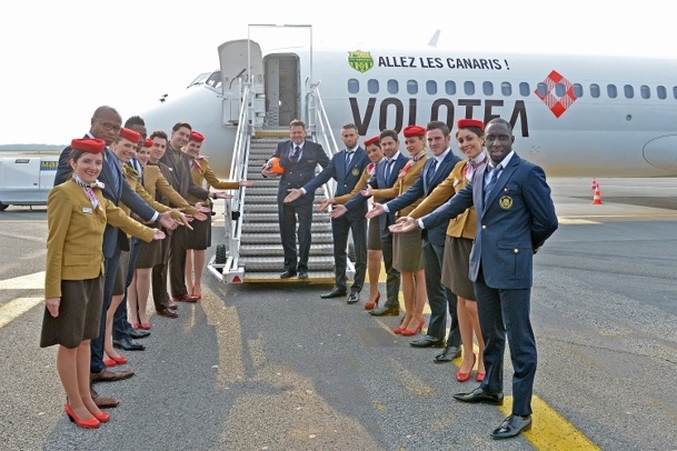 Volotea décore un avion aux couleurs du FC Nantes