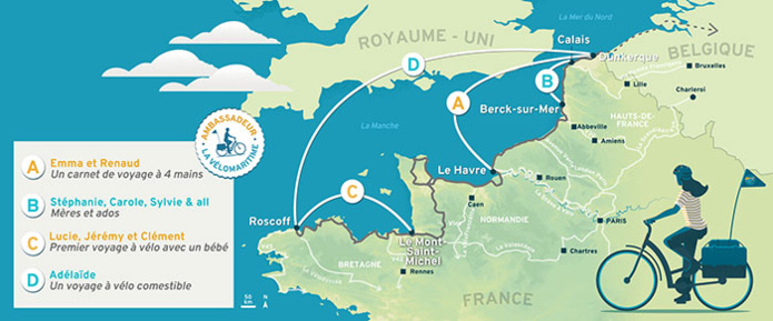 Carte Ambassadeurs 2022 © La Vélomaritime Carte Ambassadeurs 2022 © La Vélomaritime