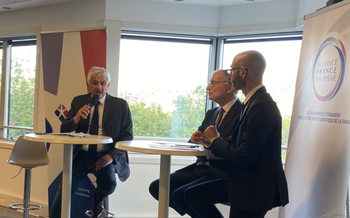 Hervé Morin (Régions de France), Dominique Marcel (France Alliance Tourisme), Michael Szames (RdeF) - DR : B.C.