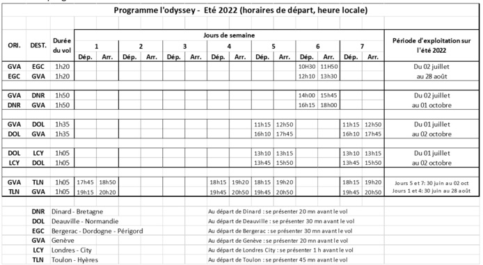 Odyssey étoffe son programme de vols en France Odyssey étoffe son programme de vols en France