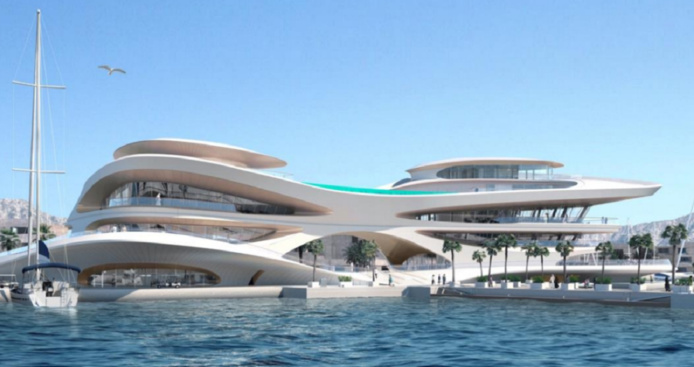 Le futur yacht club ultra-moderne d’AMAALA a été imaginé par le cabinet d’architectes HKS -  @AMAALA