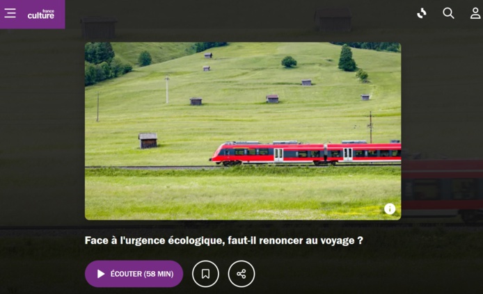 Josette Sicsic (Futuroscopie - TourMag) était invitée sur France Culture pour débattre de l'impact du voyage sur l'environnement - DR Josette Sicsic (Futuroscopie - TourMag) était invitée sur France Culture pour débattre de l'impact du voyage sur l'environnement - DR