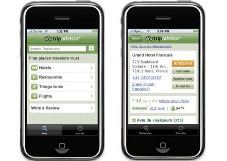 Avec plus de 100 millions de téléchargements, TripAdvisor arrive en tête d’affiche des applications mobiles.