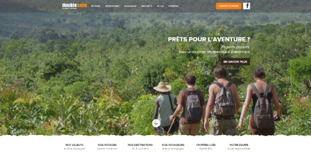 Le nouveau site Internet de Double Sens affiche un nouveau design - Capture d'écran Le nouveau site Internet de Double Sens affiche un nouveau design - Capture d'écran