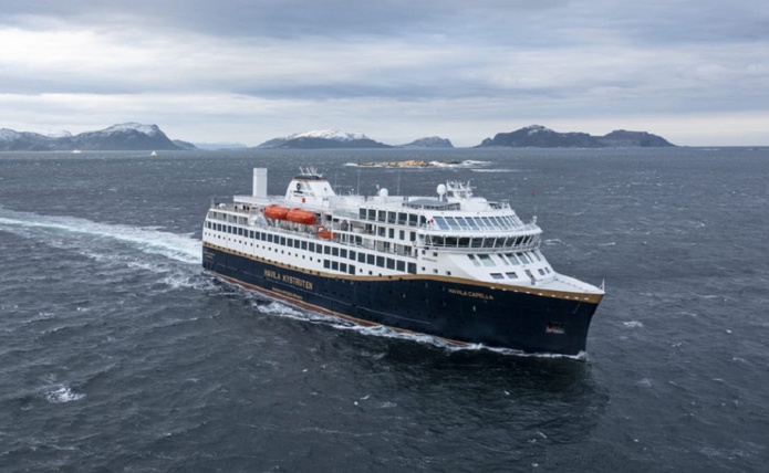 Depuis plus de deux mois, le Havila Capella reste à quai à Bergen, en Norvège - @Havila Kystruten