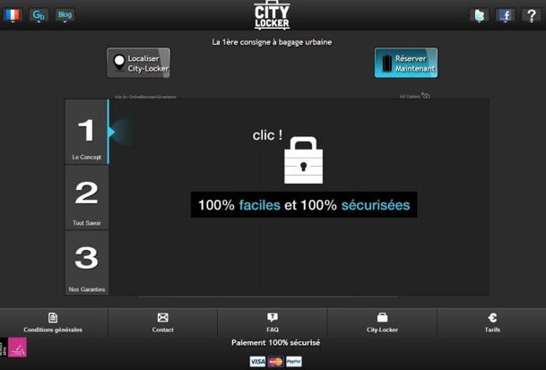 City Locker, une jeune entreprise, propose un service de consignes à bagages dans le centre de Paris. City Locker, une jeune entreprise, propose un service de consignes à bagages dans le centre de Paris.