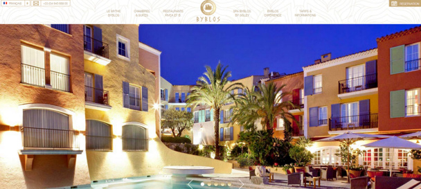 Le nouveau site Internet du palace intègre des images en plein écran - Capture d'écran Le nouveau site Internet du palace intègre des images en plein écran - Capture d'écran