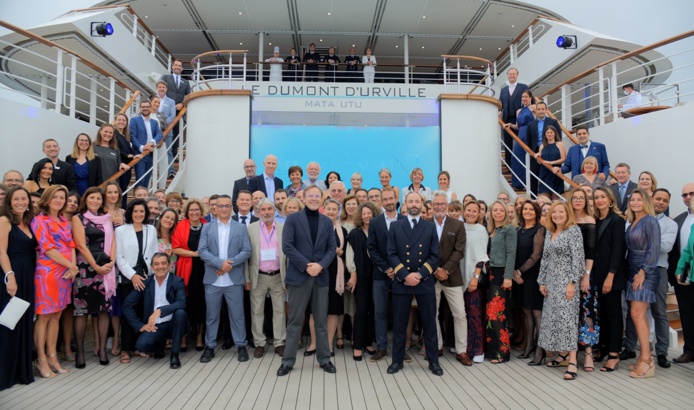 Le séminaire B2B organisé par Ponant a rassemblé 96 participants à bord du Dumont D'Urville - Photo Ponant