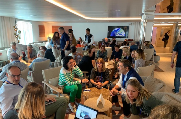 Le workshop organisé à bord du Durmont d'Urville pendant le séminaire - Photo CE Le workshop organisé à bord du Durmont d'Urville pendant le séminaire - Photo CE