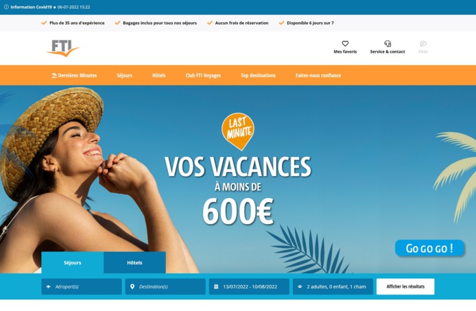 A. Mazerolles : "Je me suis concentré sur ce qui fait 99% du chiffre d'affaires : nous sommes un généraliste qui se démarque avec du prix, du choix et de la flexibilité" - DR : Capture d'écran FTI Voyages A. Mazerolles : "Je me suis concentré sur ce qui fait 99% du chiffre d'affaires : nous sommes un généraliste qui se démarque avec du prix, du choix et de la flexibilité" - DR : Capture d'écran FTI Voyages