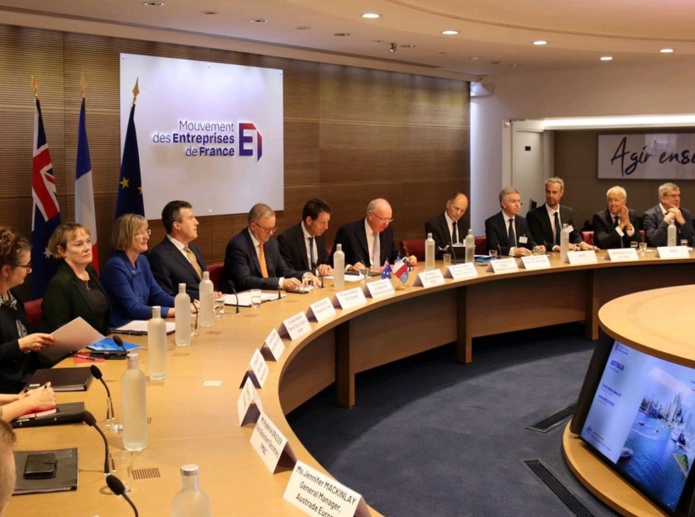A l'invitation du MEDEF, les EDV ont rencontré le 1er ministre Australien - Crédit photo : MEDEF A l'invitation du MEDEF, les EDV ont rencontré le 1er ministre Australien - Crédit photo : MEDEF