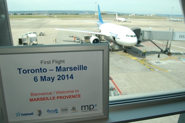 Air Transat a assuré son premier vol entre Toronto et Marseille mardi 6 mai 2014 - Photo DR