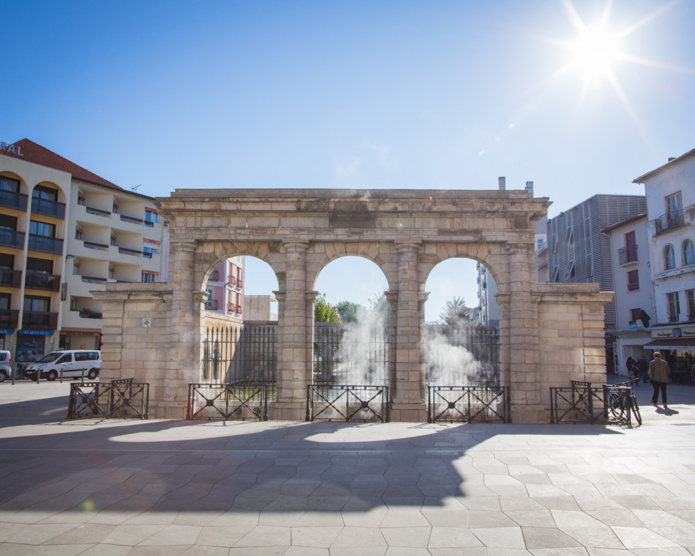 Fontaine d'eau thermale à Dax (©Tourisme Landes)