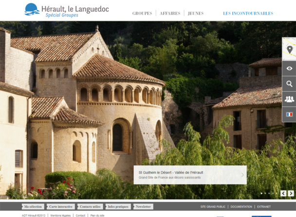 Le nouveau site web dédié aux groupe de Hérault Tourisme - DR