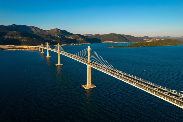 La traversée du pont de Pelješac est estimée à 20 minutes contre plus d’une heure auparavant - DR : OT de Dubrovnik-Neretva