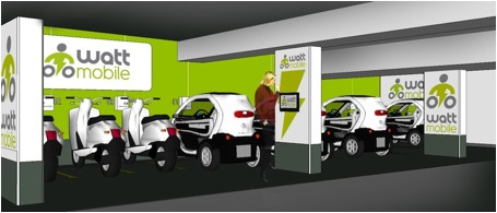 Les stations de WattMobile en gares seront 100 % automatisées - DR Les stations de WattMobile en gares seront 100 % automatisées - DR
