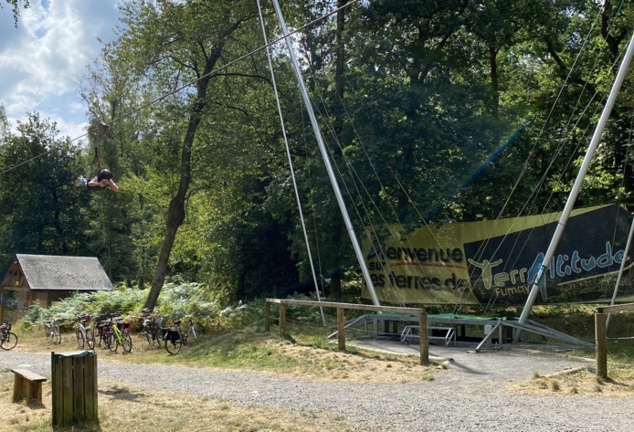 Arrivée de la tyrolienne Fantascicable de TerrAltitude (©BC)